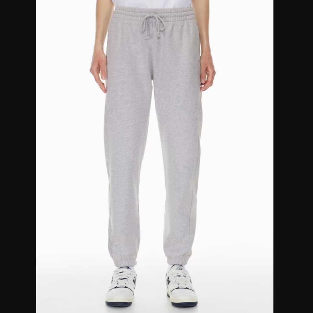 TNA Extra Fleece Boyfriend Sweats in Heather Chrome size XXS